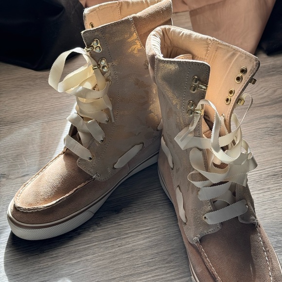 Sperry Acklin/Gold Camo Boat Shores, size 10, (W) - Picture 5 of 7